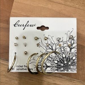 Curfew Silver and Gold Earring Collection
